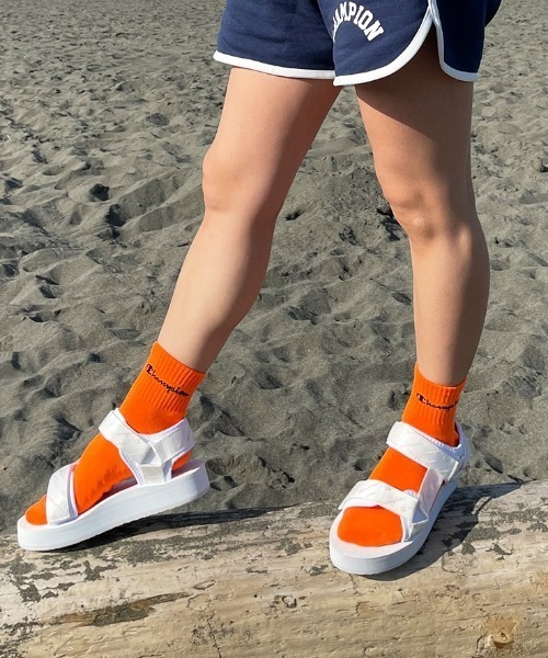 Champion（チャンピオン）の「Champion/チャンピオン ソックス ウィメンズクォーターレングスソックス ノンパイル 3足組  CWSCY201（ソックス/靴下・レディース・レインボー/マルチ/カラフル・S）」の5枚目の写真