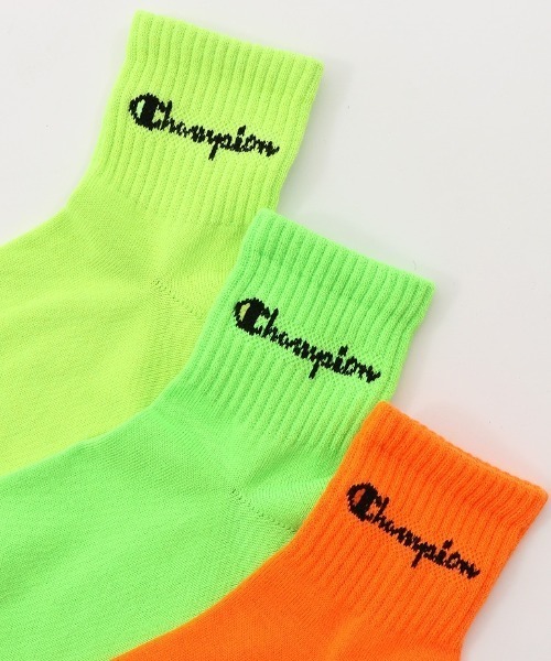 Champion（チャンピオン）の「Champion/チャンピオン ソックス ウィメンズクォーターレングスソックス ノンパイル 3足組  CWSCY201（ソックス/靴下・レディース・レインボー/マルチ/カラフル・S）」の9枚目の写真