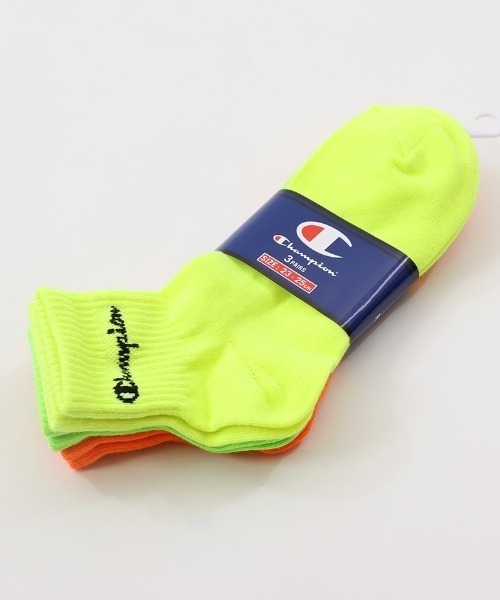 Champion（チャンピオン）の「Champion/チャンピオン ソックス ウィメンズクォーターレングスソックス ノンパイル 3足組  CWSCY201（ソックス/靴下・レディース・レインボー/マルチ/カラフル・S）」の11枚目の写真