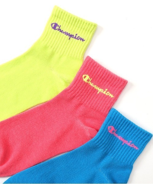 Champion（チャンピオン）の「Champion/チャンピオン ソックス ウィメンズクォーターレングスソックス ノンパイル 3足組  CWSCY201（ソックス/靴下・レディース・レインボー/マルチ/カラフル・S）」の12枚目の写真
