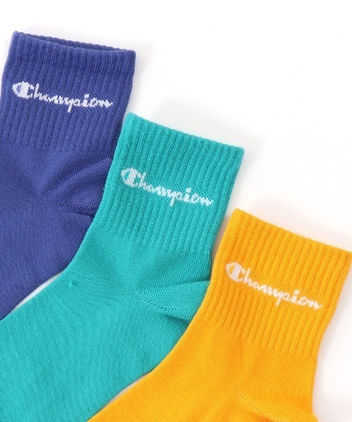 Champion（チャンピオン）の「Champion/チャンピオン ソックス ウィメンズクォーターレングスソックス ノンパイル 3足組  CWSCY201（ソックス/靴下・レディース・レインボー/マルチ/カラフル・S）」の15枚目の写真