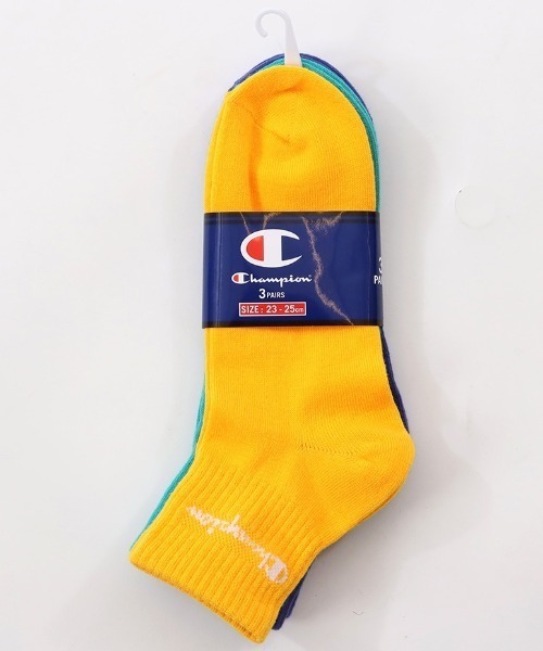 Champion（チャンピオン）の「Champion/チャンピオン ソックス ウィメンズクォーターレングスソックス ノンパイル 3足組  CWSCY201（ソックス/靴下・レディース・レインボー/マルチ/カラフル・S）」の17枚目の写真