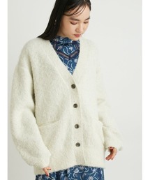 ラメミックスブークレカーディガン