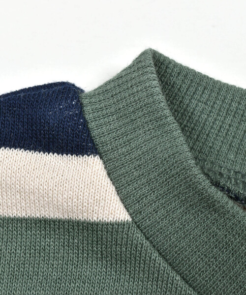 BeBe（ベベ）の「先染めボーダートレーナー(80~150cm)（スウェット・キッズ・グリーン系その他/ブルー系その他・120cm/100cm/110cm/150cm/140cm/130cm/90cm）」の10枚目の写真