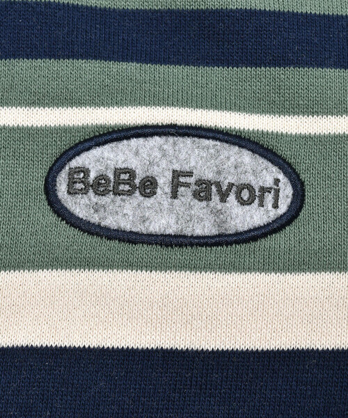 BeBe（ベベ）の「先染めボーダートレーナー(80~150cm)（スウェット・キッズ・グリーン系その他/ブルー系その他・120cm/100cm/110cm/150cm/140cm/130cm/90cm）」の11枚目の写真