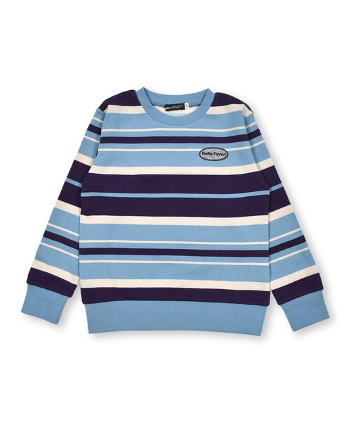 BeBe（ベベ）の「先染めボーダートレーナー(80~150cm)（スウェット・キッズ・グリーン系その他/ブルー系その他・120cm/100cm/110cm/150cm/140cm/130cm/90cm）」の14枚目の写真