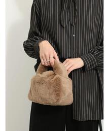 Samansa Mos2 blue | エコファー2WAYミニバッグ(ハンドバッグ)