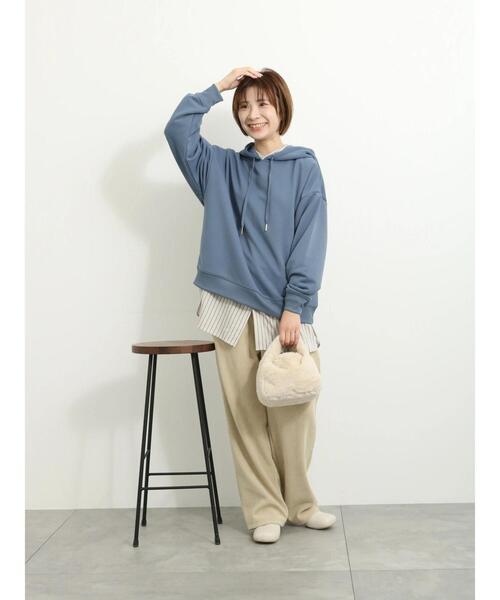 Samansa Mos2 blue（サマンサモスモスブルー）の「エコファー2WAYミニバッグ（ハンドバッグ・レディース・グレー/モカ/キナリ・F）」の12枚目の写真