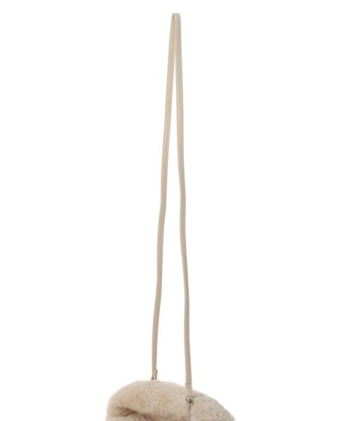 Samansa Mos2 blue（サマンサモスモスブルー）の「エコファー2WAYミニバッグ（ハンドバッグ・レディース・グレー/モカ/キナリ・F）」の19枚目の写真