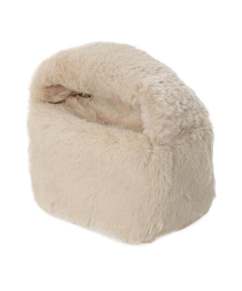 Samansa Mos2 blue（サマンサモスモスブルー）の「エコファー2WAYミニバッグ（ハンドバッグ・レディース・グレー/モカ/キナリ・F）」の20枚目の写真