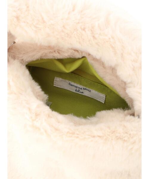 Samansa Mos2 blue（サマンサモスモスブルー）の「エコファー2WAYミニバッグ（ハンドバッグ・レディース・グレー/モカ/キナリ・F）」の21枚目の写真