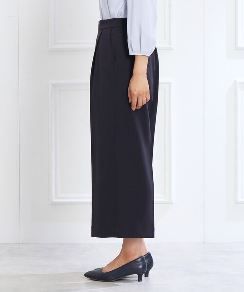 Reflect（リフレクト）の「◆【春SALE/フォーマル／入卒／ママスーツ／洗える】ツイルワイドクロップドパンツ（その他パンツ・レディース・ブルー系その他/ブラック・11/13/09/05/15 /17/07）」の5枚目の写真