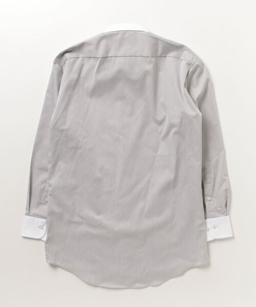TOKYO SHIRTS(トウキョウシャツ)の「超形態安定ノーアイロン クレリックボタンダウン 長袖ビジネスワイシャツ(ビジネスシャツ・メンズ・グレー・首回り42cm-裄丈82cm/首回り43cm-裄丈86cm/首回り41cm-裄丈82cm/首回り39cm-裄丈80cm/首回り41cm-裄丈86cm/首回り42cm-裄丈86cm/首回り43cm-裄丈82cm/首回り39cm-裄丈84cm/首回り37cm-裄丈80cm/首回り37cm-裄丈84cm)」の6枚目の写真