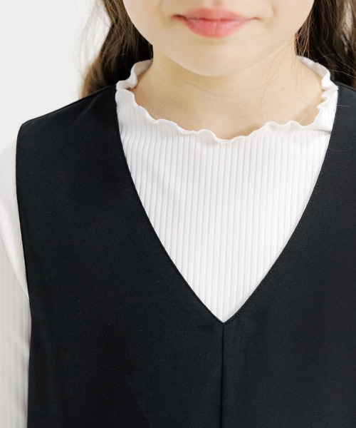 Bee des Bee（ビーデスビー）の「Vネックノースリーブワンピース（ワンピース・キッズ・ブラック/ベージュ・110cm/120cm/130cm/140cm/150cm/100cm）」の21枚目の写真