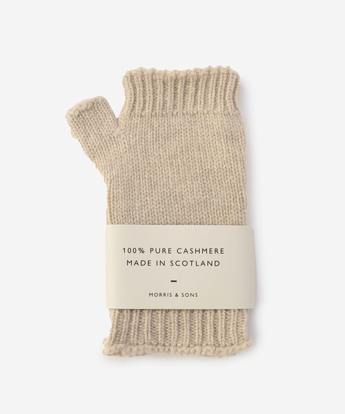 Morris & Sons（モリスアンドサンズ）の「MORRIS & SONS | カシミヤ ハンドウォーマー（手袋・レディース・ピンク/イエロー/ベージュ/ライトグレー・F）」の2枚目の写真