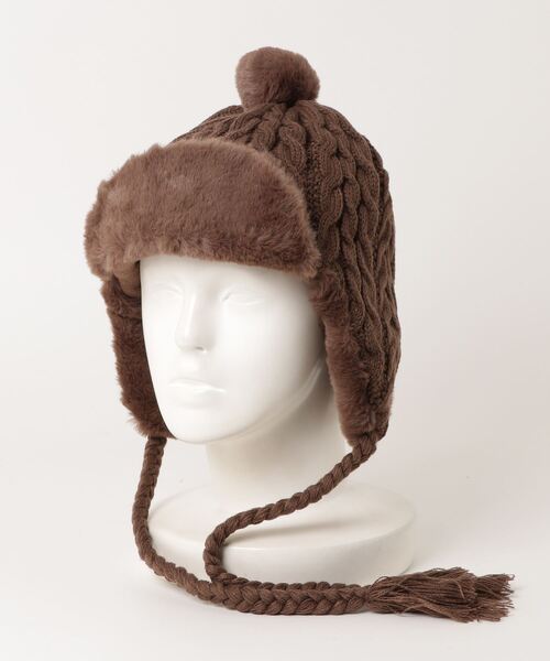 ピンクビーニー ニットキャップ/ビーニー（ピンク/桃色系）ファッション通販