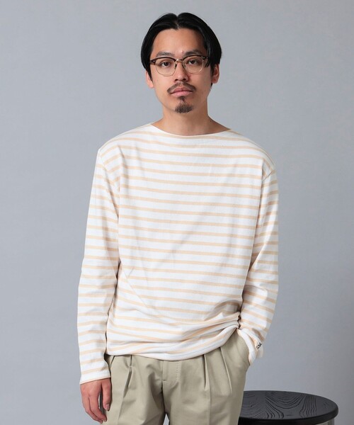 BEAMS F（ビームスエフ）の「【WEB限定】Armor Lux / ロングスリーブ ボーダー ブルトンシャツ（Tシャツ/カットソー・メンズ・ラベンダー/ダークグリーン/ホワイト/ネイビー/ベージュ・6/5/4）」の9枚目の写真