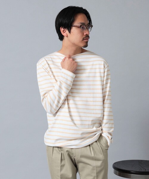 BEAMS F（ビームスエフ）の「【WEB限定】Armor Lux / ロングスリーブ ボーダー ブルトンシャツ（Tシャツ/カットソー・メンズ・ラベンダー/ダークグリーン/ホワイト/ネイビー/ベージュ・6/5/4）」の10枚目の写真