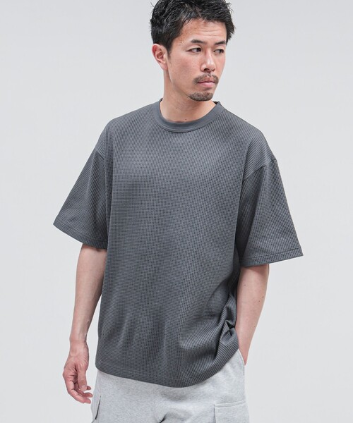BEAMS（ビームス）の「BEAMS / ワッフル Tシャツ（Tシャツ/カットソー・メンズ・ブラック/チャコールグレー/オリーブ/ホワイト・XL/L/M/S）」の20枚目の写真
