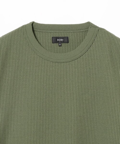 BEAMS（ビームス）の「BEAMS / ワッフル Tシャツ（Tシャツ/カットソー・メンズ・ブラック/チャコールグレー/オリーブ/ホワイト・XL/L/M/S）」の14枚目の写真