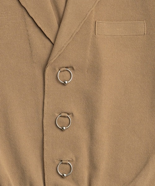 PRANK PROJECT(プランクプロジェクト)の「ジャケットロンパースニット / Jacket Romper Knit(ニット/セーター・レディース・ブラック/ベージュ・FREE)」の17枚目の写真