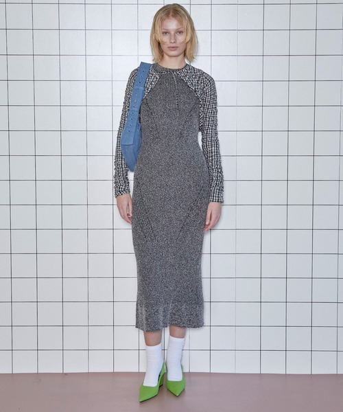 ★TV衣装★　MAISON SPECIAL　ニットワンピース　MLT1 MAISON SPECIAL（メゾンスペシャル）の「Curl Yarn American Sleeve