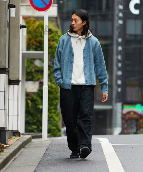 FREAK'S STORE(フリークスストア)の「リラックスフィット シャギーニットカーディガン/アクリルニット(カーディガン/ボレロ・メンズ・ベージュ/ブラウン/サックスブルー/マスタード/ブラック・SMALL/MEDIUM/LARGE)」の7枚目の写真