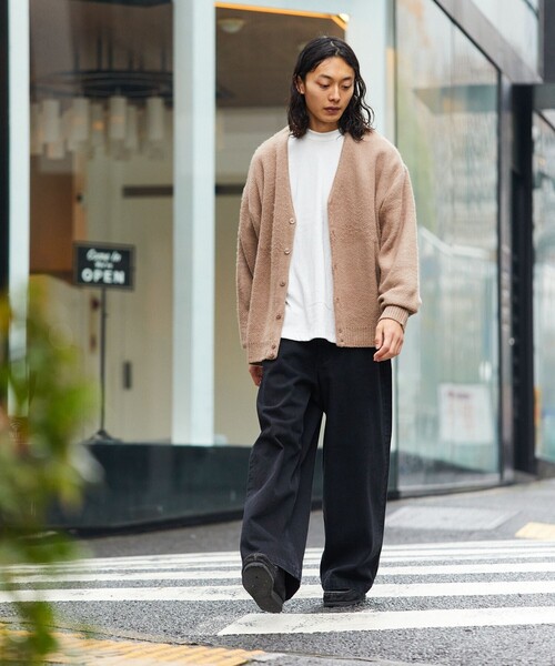 FREAK'S STORE(フリークスストア)の「リラックスフィット シャギーニットカーディガン/アクリルニット(カーディガン/ボレロ・メンズ・ベージュ/ブラウン/サックスブルー/マスタード/ブラック・SMALL/MEDIUM/LARGE)」の10枚目の写真