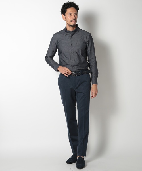 MEN'S BIGI（メンズビギ）の「【ACTIVE TAILOR】ヘリンボーンジャージパンツ（スラックス・メンズ・グレー/ネイビー・01/02/03/04）」の5枚目の写真