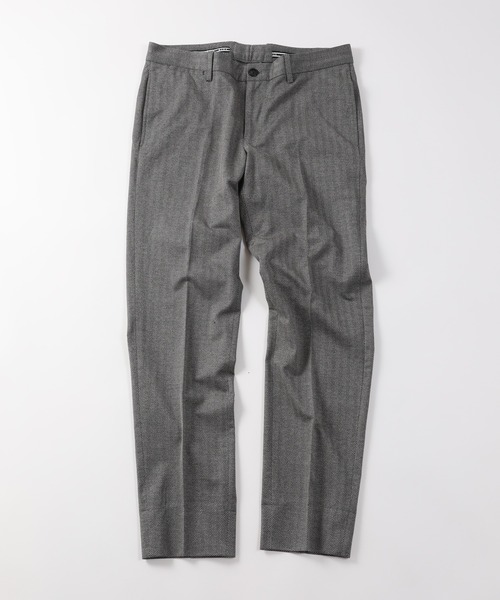 MEN'S BIGI（メンズビギ）の「【ACTIVE TAILOR】ヘリンボーンジャージパンツ（スラックス・メンズ・グレー/ネイビー・01/02/03/04）」の9枚目の写真