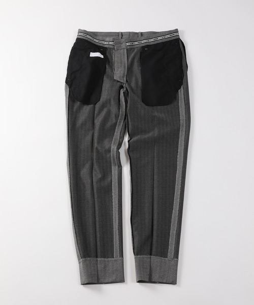 MEN'S BIGI（メンズビギ）の「【ACTIVE TAILOR】ヘリンボーンジャージパンツ（スラックス・メンズ・グレー/ネイビー・01/02/03/04）」の18枚目の写真
