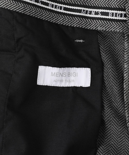 MEN'S BIGI（メンズビギ）の「【ACTIVE TAILOR】ヘリンボーンジャージパンツ（スラックス・メンズ・グレー/ネイビー・01/02/03/04）」の17枚目の写真