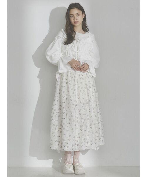 merry jenny（メリージェニー）の「ribbonドロストオフショルブラウス（シャツ/ブラウス・レディース・ブラック/オフホワイト・FREE）」の18枚目の写真