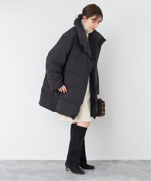 plage(プラージュ)の「【HAKUU/ハクウ】 別注 MID DOWN コート(ダウンジャケット/コート・レディース・ブラック/ベージュ系その他・36/38)」の11枚目の写真