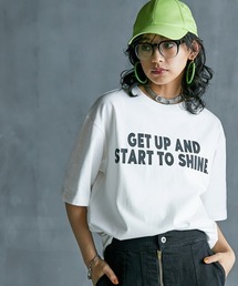 <大きいサイズ> 綿100%ロゴプリントTシャツ GEVS.
