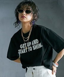 <大きいサイズ> 綿100%ロゴプリントTシャツ GEVS.
