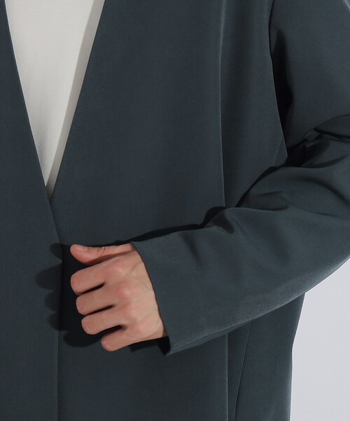 tk.TAKEO KIKUCHI(ティーケータケオキクチ)の「◆360度ストレッチノーカラージャケット(ノーカラージャケット・メンズ・ダークグリーン/ブルー/グレー/ブラック・01/04/03/02)」の10枚目の写真