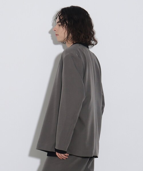 tk.TAKEO KIKUCHI(ティーケータケオキクチ)の「◆360度ストレッチノーカラージャケット(ノーカラージャケット・メンズ・ダークグリーン/ブルー/グレー/ブラック・01/04/03/02)」の16枚目の写真