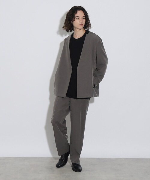 tk.TAKEO KIKUCHI(ティーケータケオキクチ)の「◆360度ストレッチノーカラージャケット(ノーカラージャケット・メンズ・ダークグリーン/ブルー/グレー/ブラック・01/04/03/02)」の17枚目の写真