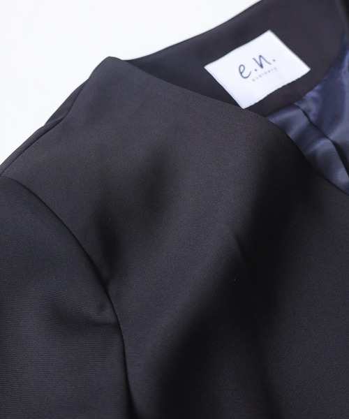 evernavy（エバーネイビー）の「ノーカラージャケット（スーツジャケット・レディース・ダークネイビー・S/M/L）」の15枚目の写真