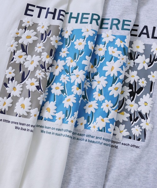 ANME（アンメ）の「フラワープリント半袖Tシャツ（Tシャツ/カットソー・レディース・ホワイト系その他2/グレー系その他/グレー系その他2/ホワイト系その他・M/L/XL）」の19枚目の写真