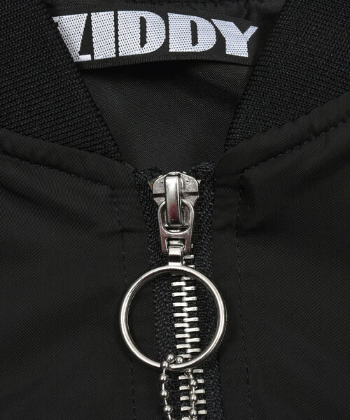 ZIDDY（ジディ）の「【 ニコ☆プチ 掲載 】袖ギャザーMA-1(130~160cm)（MA-1・キッズ・オフホワイト/ブラック・FREE/130cm/140cm/150cm）」の18枚目の写真