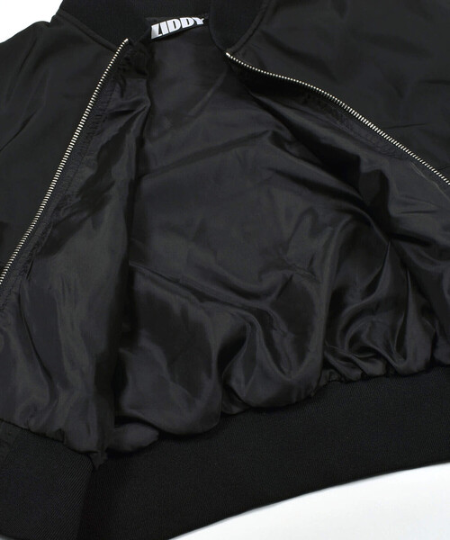 ZIDDY（ジディ）の「【 ニコ☆プチ 掲載 】袖ギャザーMA-1(130~160cm)（MA-1・キッズ・オフホワイト/ブラック・FREE/130cm/140cm/150cm）」の22枚目の写真