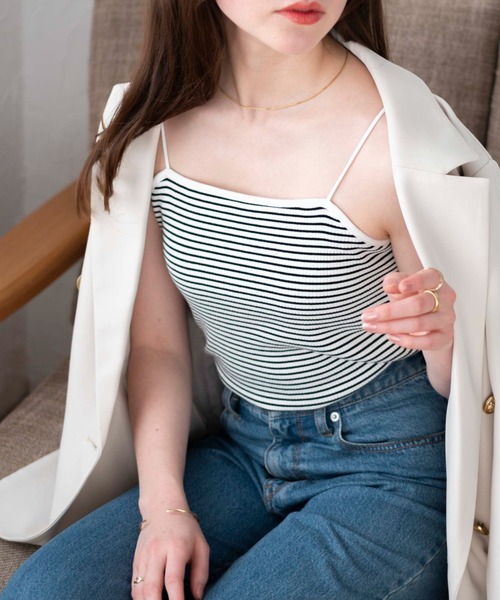 WEGO(ウィゴー)の「WEGO/nachumoreカップインキャミ(キャミソール・レディース・オフホワイト/その他1/その他2/ブルー系その他/ブラック/サックスブルー・SMALL/MEDIUM)」の1枚目の写真