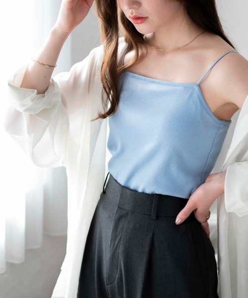 WEGO(ウィゴー)の「WEGO/nachumoreカップインキャミ(キャミソール・レディース・オフホワイト/その他1/その他2/ブルー系その他/ブラック/サックスブルー・SMALL/MEDIUM)」の5枚目の写真