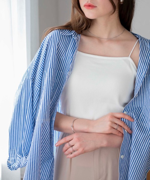 WEGO(ウィゴー)の「WEGO/nachumoreカップインキャミ(キャミソール・レディース・オフホワイト/その他1/その他2/ブルー系その他/ブラック/サックスブルー・SMALL/MEDIUM)」の2枚目の写真