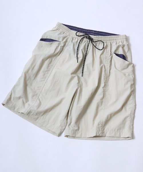 ANPAS(アンパス)の「Nylon Fabric Amphibious Baggy Shorts/水陸両用 ナイロン バギーショーツ バギーパンツ(その他パンツ・メンズ・オリーブ/オフホワイト/ブルー/イエロー/パープル/ブラック・LL/M/L)」の2枚目の写真