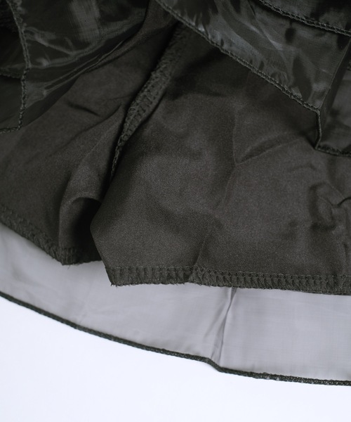 shopnikoniko（ショップニコニコ）の「バレエコア ハイウエスト フリル ミニ スカート フレア ティアード（スカート・レディース・ブラック/ホワイト・フリー）」の19枚目の写真