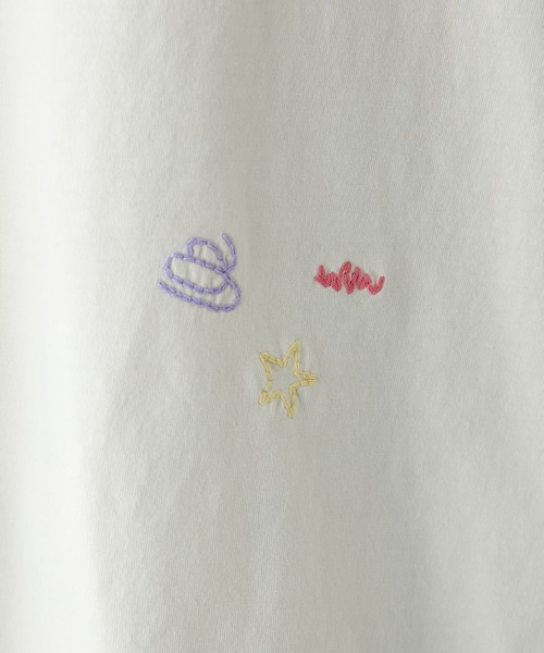 forksy.(フォルクシー)の「【forksy.】落書き刺繍ピグメントビッグTシャツ(Tシャツ/カットソー・レディース・チャコール/ネイビー/アイボリー・FREE)」の18枚目の写真