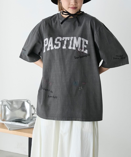 forksy.】落書き刺繍ピグメントビッグTシャツ forksy.│MONO